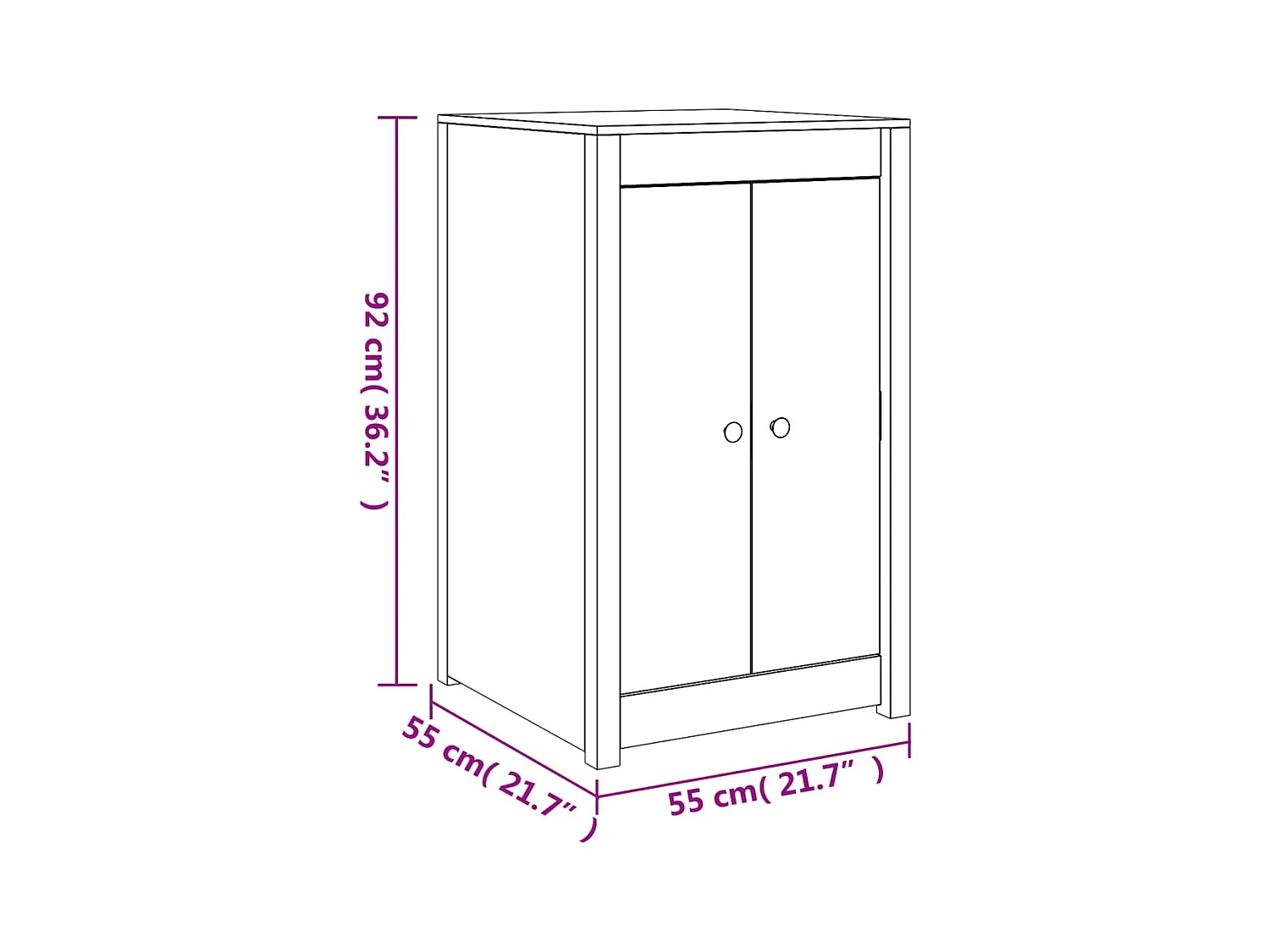 Armoire de cuisine d'extérieur bois massif douglas