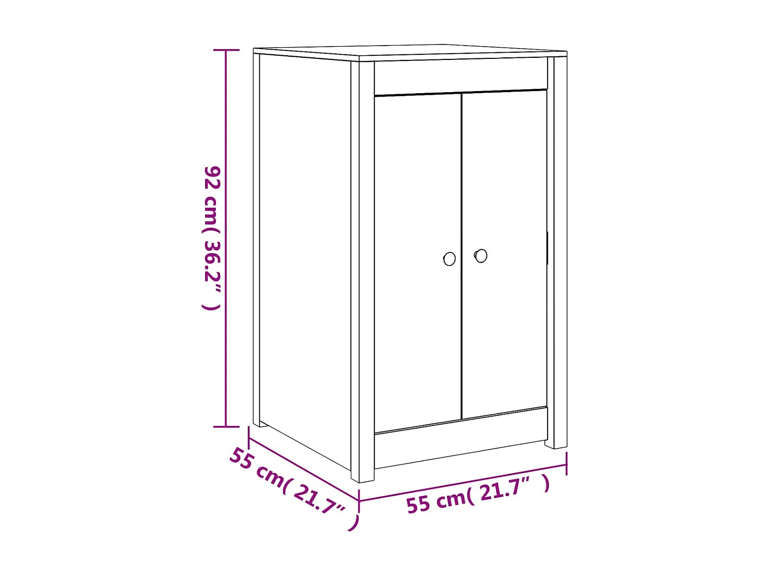 Armoire de cuisine d'extérieur bois massif douglas