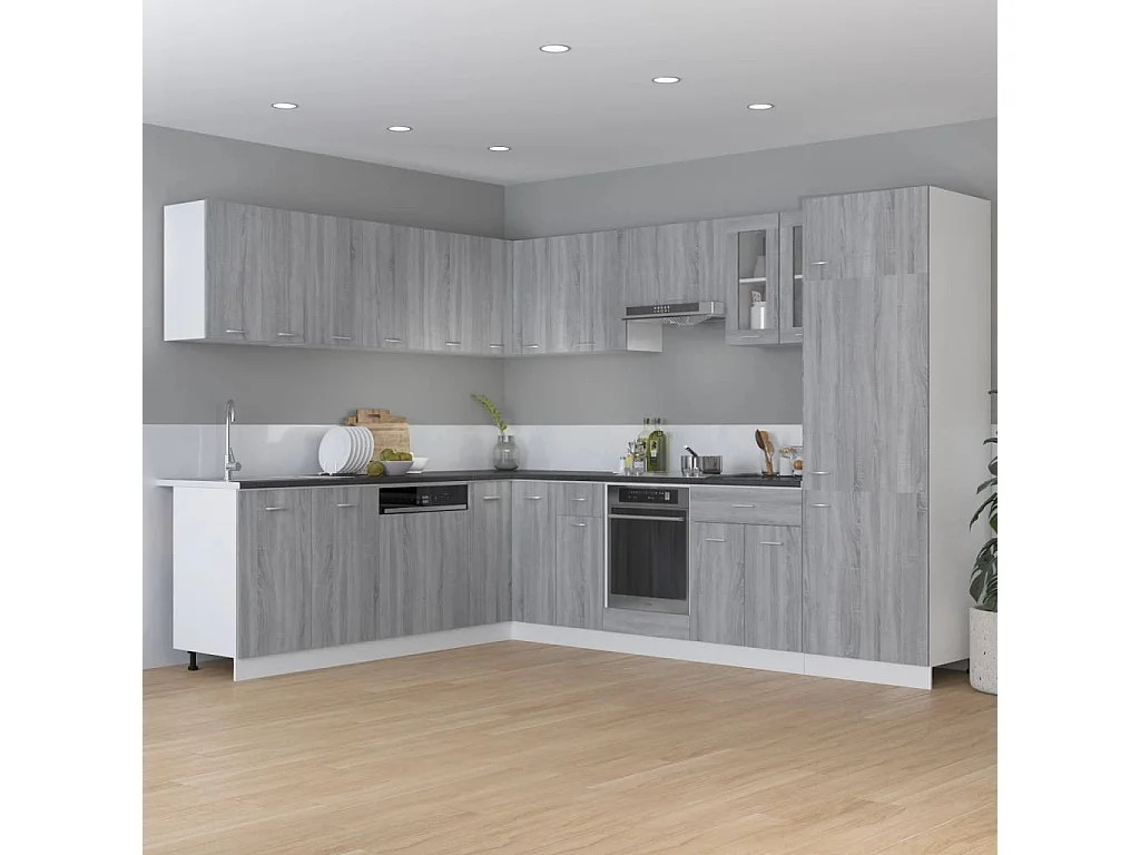 Armoire de cuisine sonoma gris 75,5x75,5x81,5cm bois ingénierie