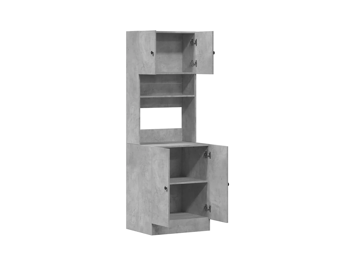 Mobile da cucina grigio cemento 60x50x180 cm in multistrato