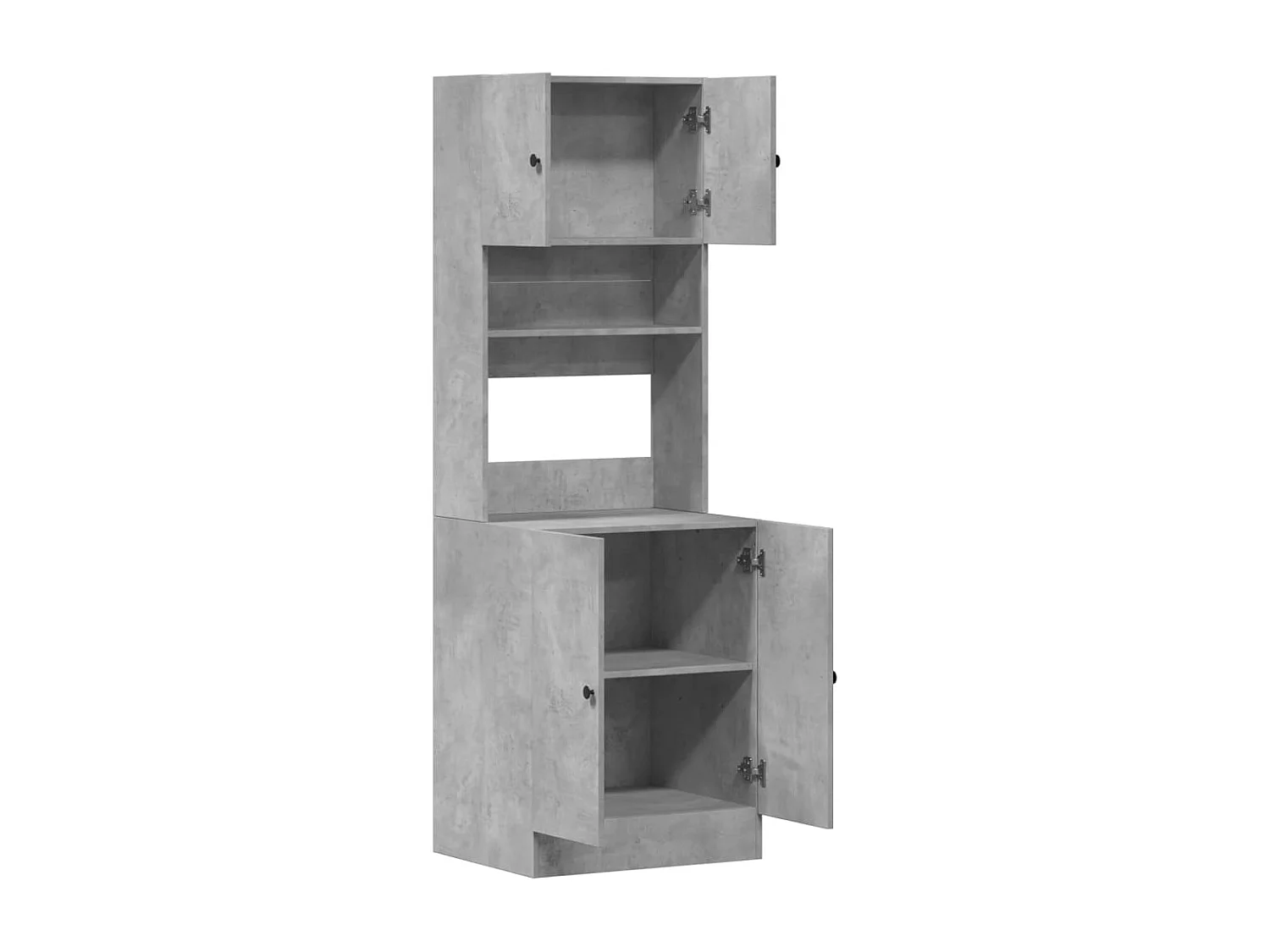 Mobile da cucina grigio cemento 60x50x180 cm in multistrato