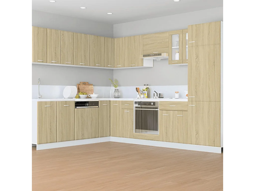 Mobile frigorifero Rovere Sonoma 60x57x207 cm Truciolare