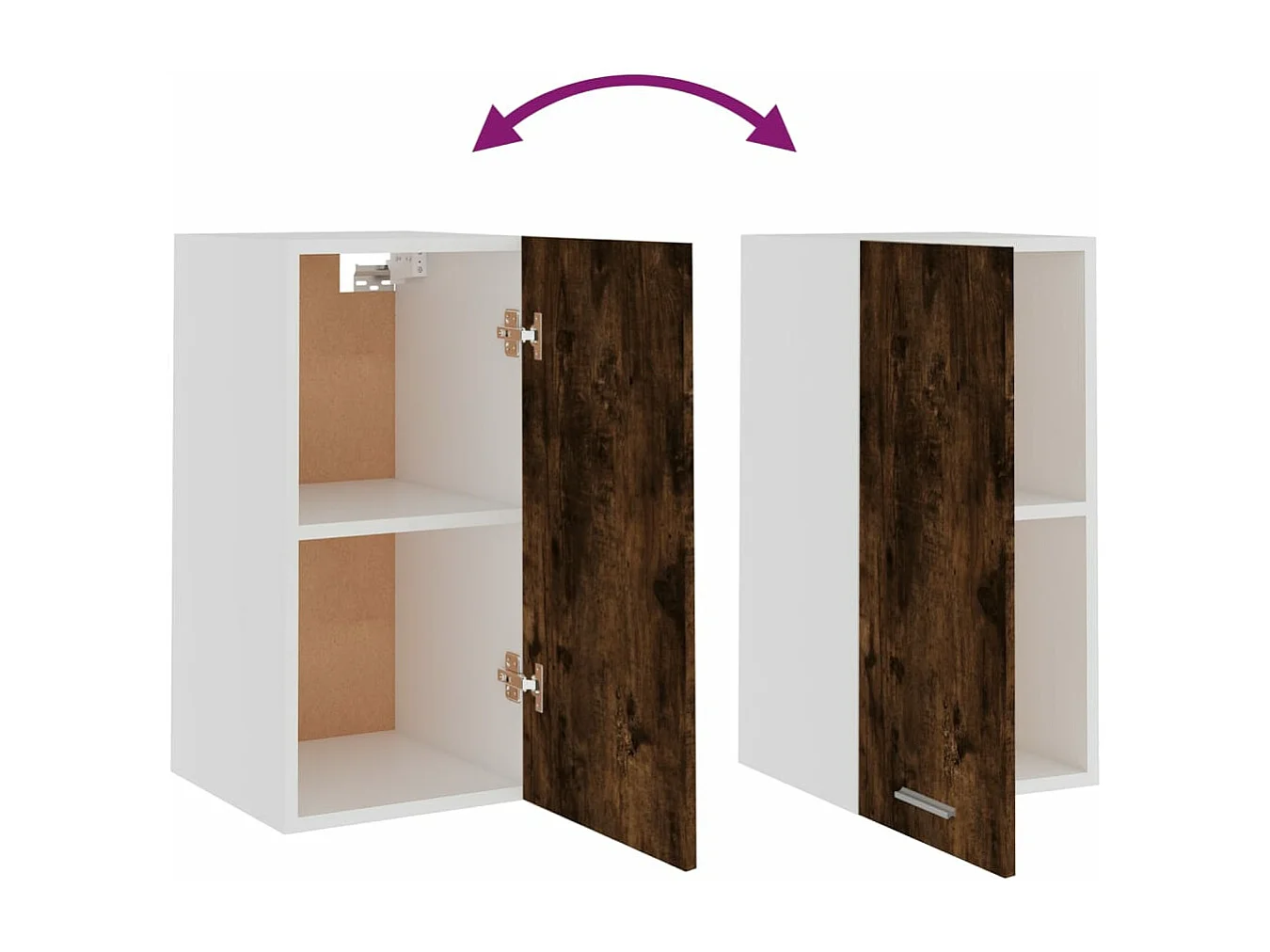 Armoire suspendue Chêne fumé 29,5x31x60 cm Bois d'ingénierie