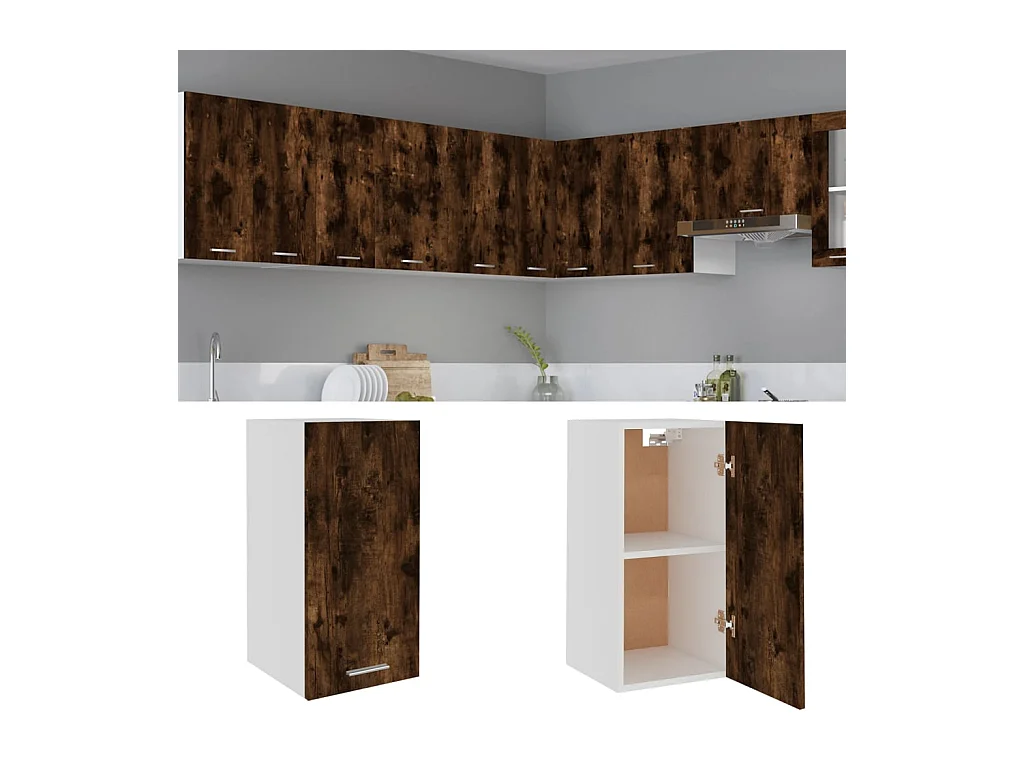 Hängeschrank Räuchereiche 29,5x31x60 cm Holzwerkstoff