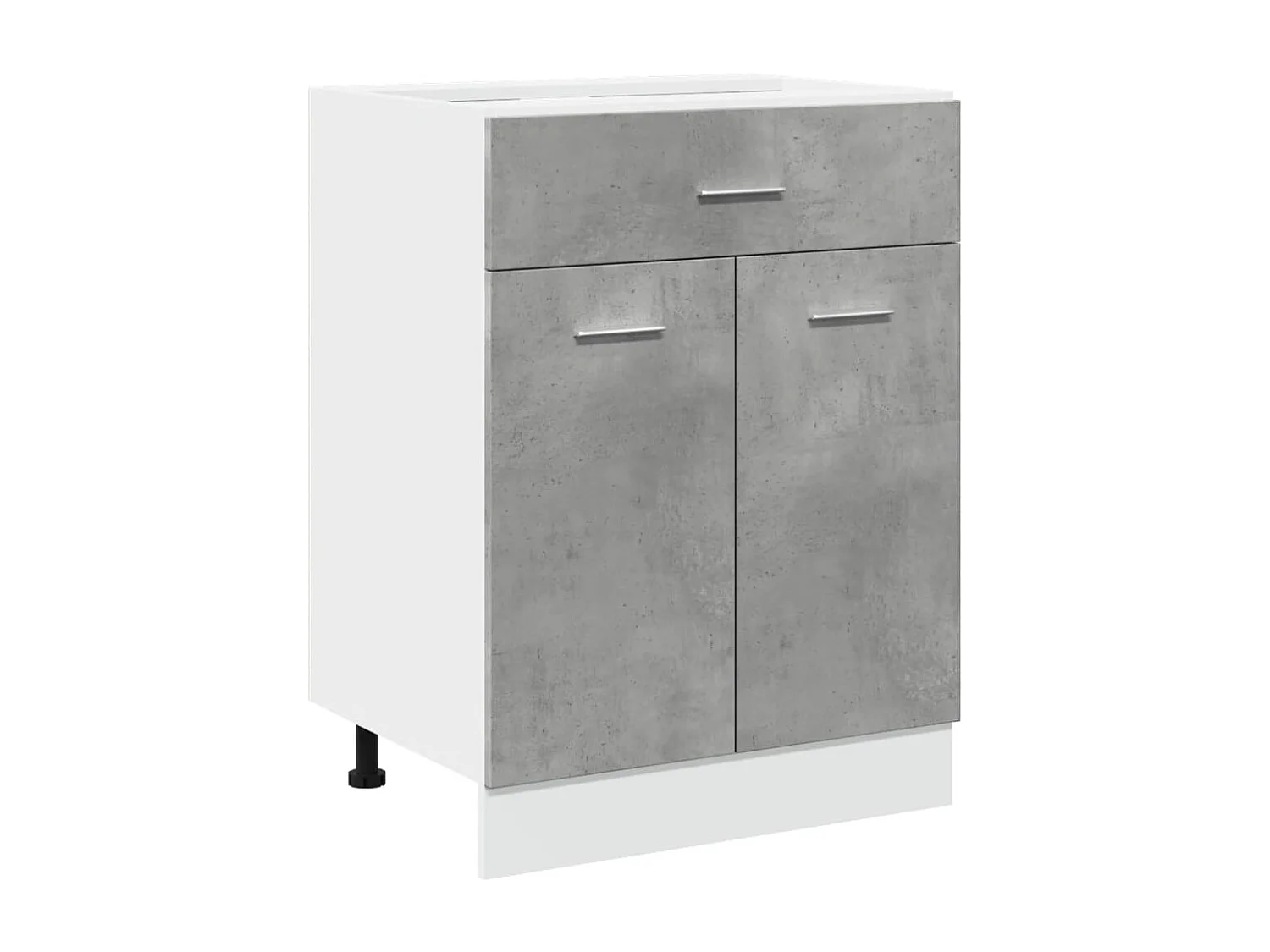 Armoire de plancher à tiroir Gris béton 60x46x81,5 cm Aggloméré