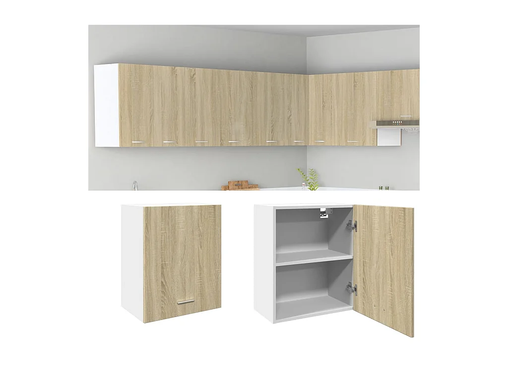 Pensile in rovere Sonoma 50x31x60 cm in multistrato