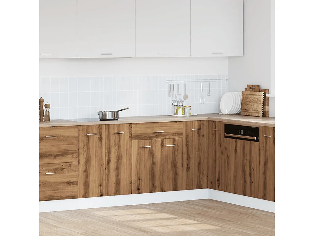 Mueble de suelo artesanal de roble con cajón 60x46x81,5 cm