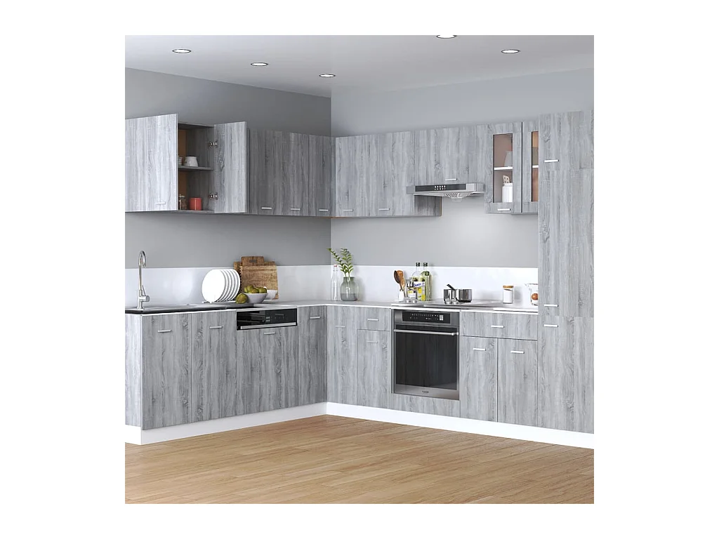 Armoire suspendue Sonoma gris 60x31x60 cm Bois d'ingénierie