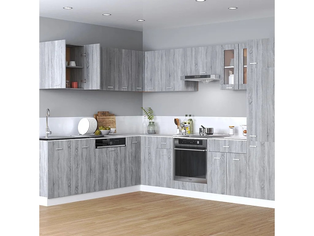 Armoire suspendue Sonoma gris 60x31x60 cm Bois d'ingénierie