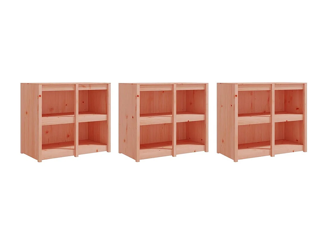 Armoires de cuisine d'extérieur 3 pcs bois massif douglas