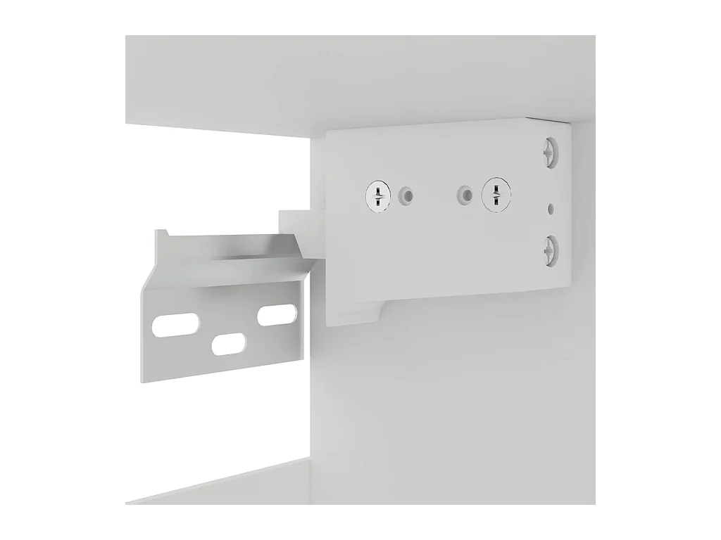 Hangende vitrinekast Wit 80x31x60 cm Bewerkt hout