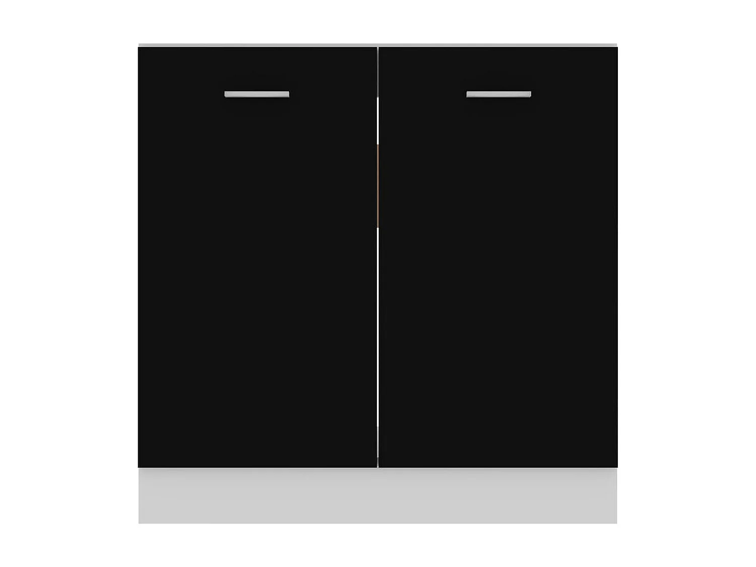 Waschbecken-Unterschrank, Schwarz, 80 x 46 x 81,5 cm, Holzwerkstoff