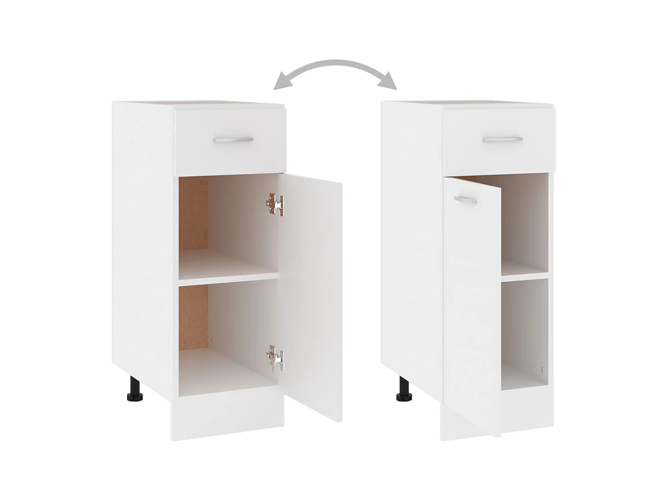 Armoire de plancher à tiroir Blanc 30x46x81,5cm Bois ingénierie