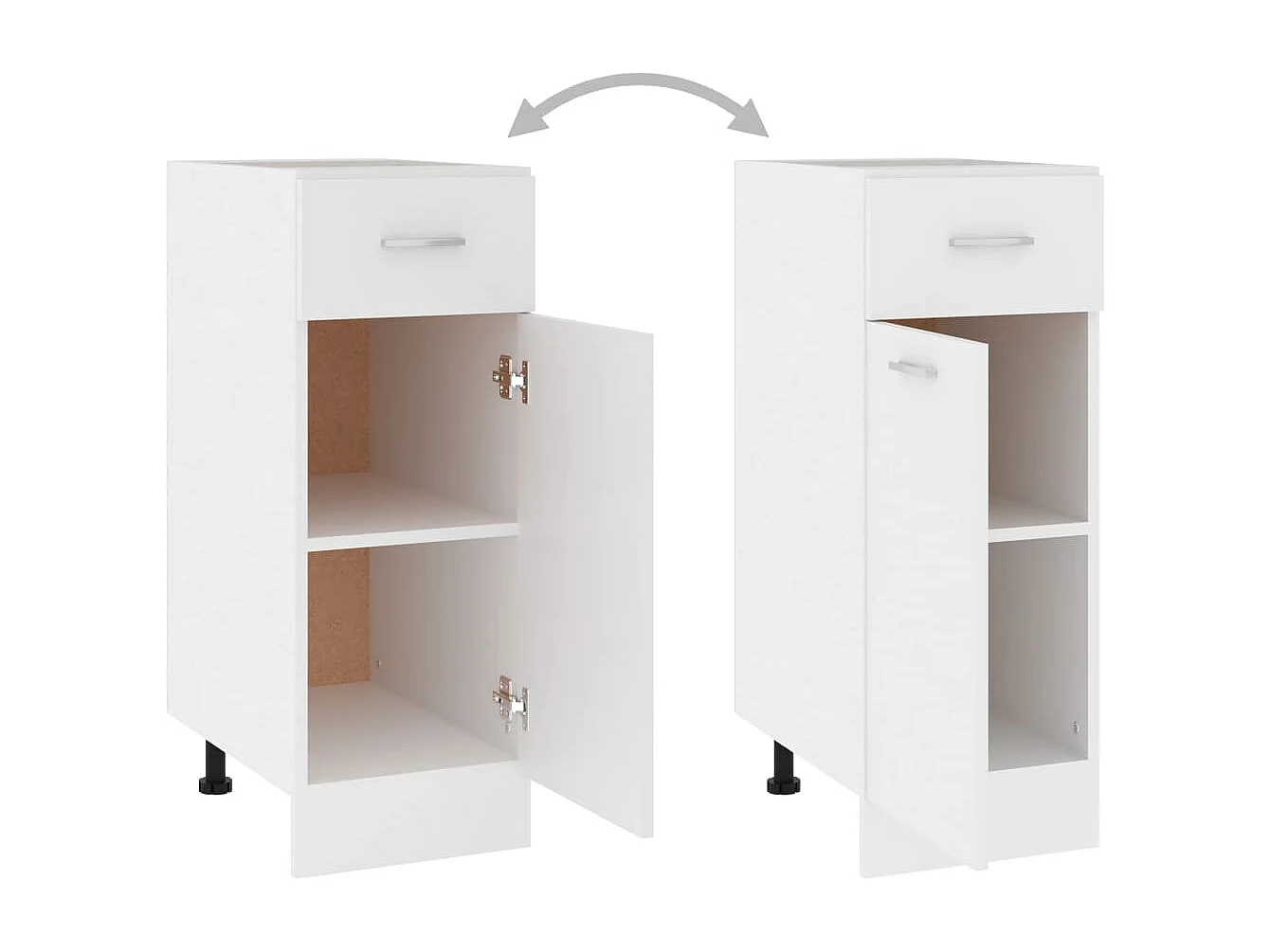 Armoire de plancher à tiroir Blanc 30x46x81,5cm Bois ingénierie