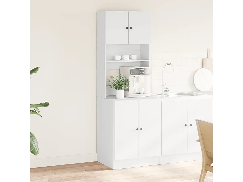 Armoire de cuisine blanc 60x50x180 cm bois d'ingénierie