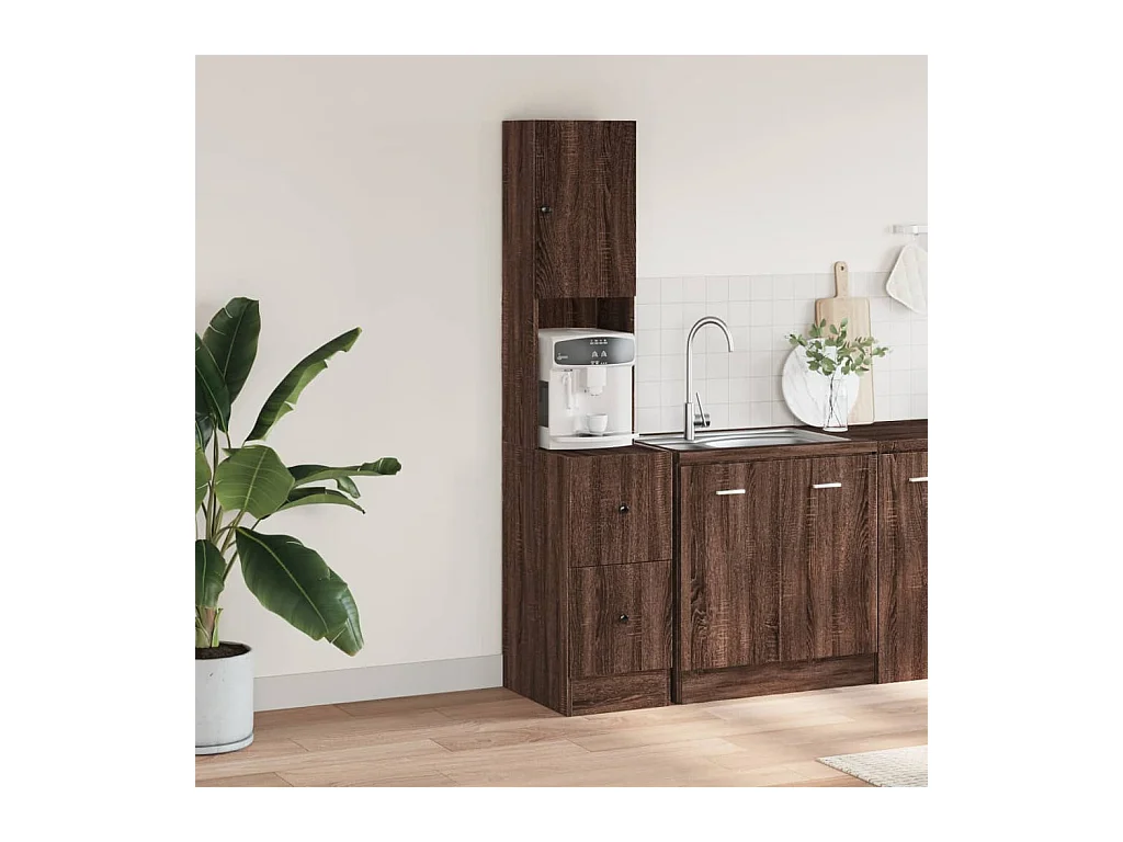 Armoire de cuisine chêne marron 35x50x180 cm bois d’ingénierie