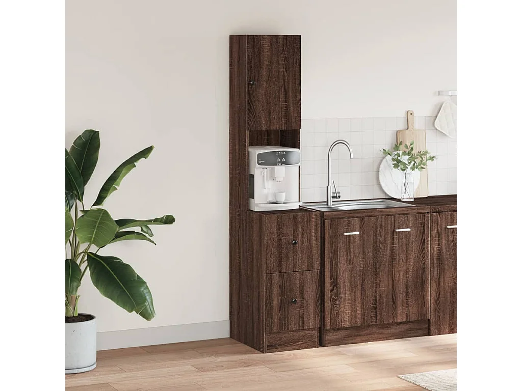 Armoire de cuisine chêne marron 35x50x180 cm bois d’ingénierie