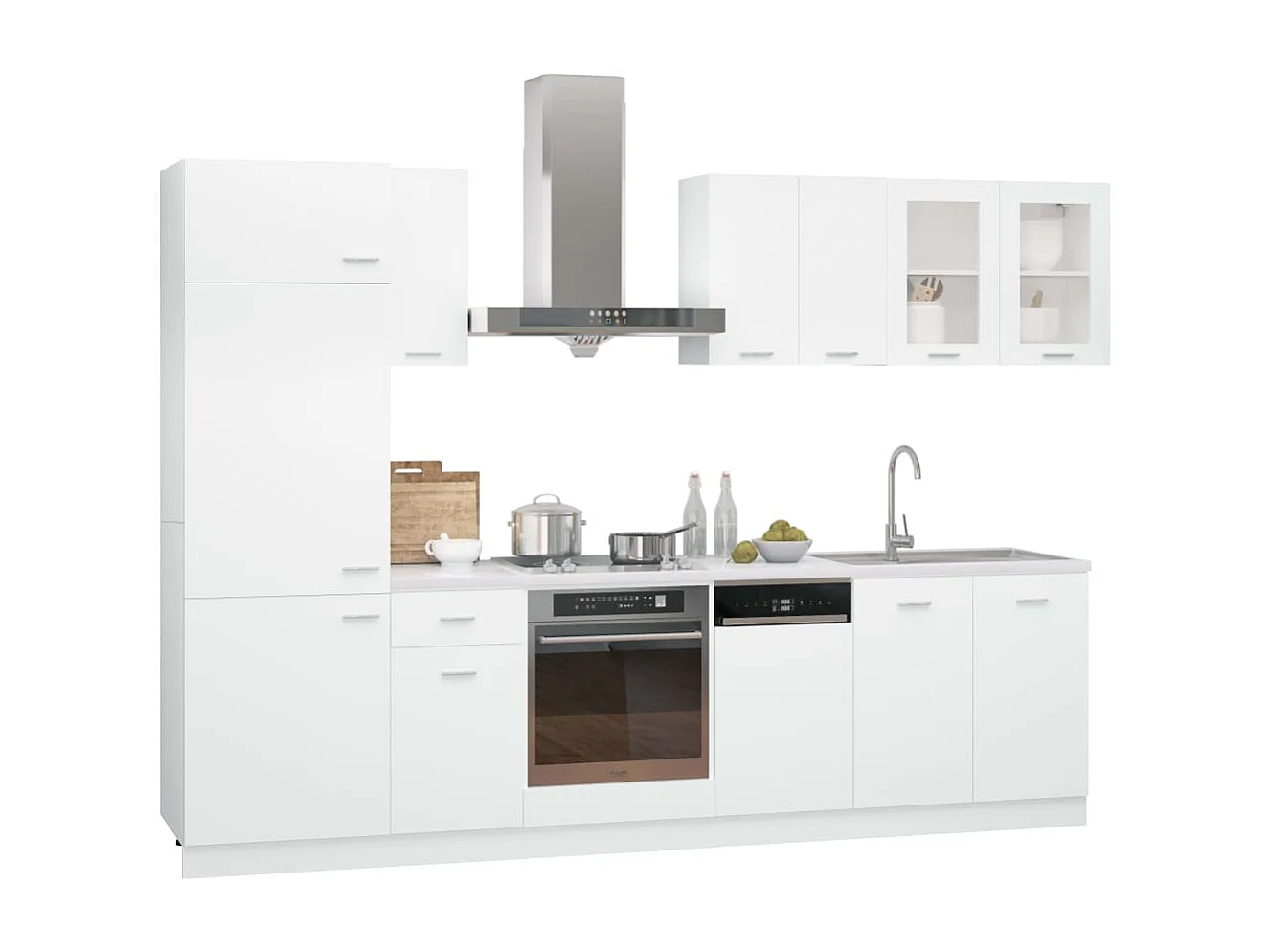 Keukenmeubelset 8-delig Spaanplaat Wit