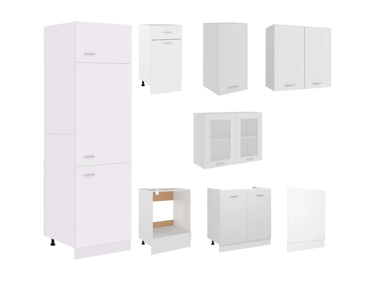 Keukenmeubelset 8-delig Spaanplaat Wit