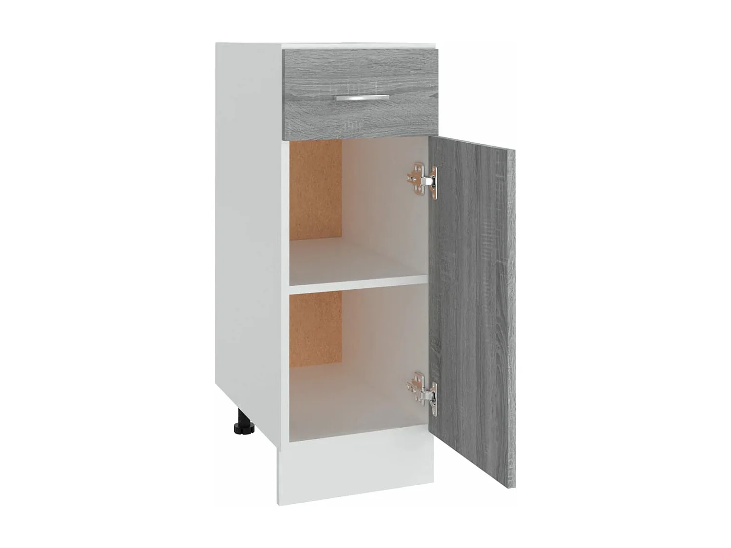 Mobile da terra con cassetto Sonoma grigio 30x46x81,5 cm