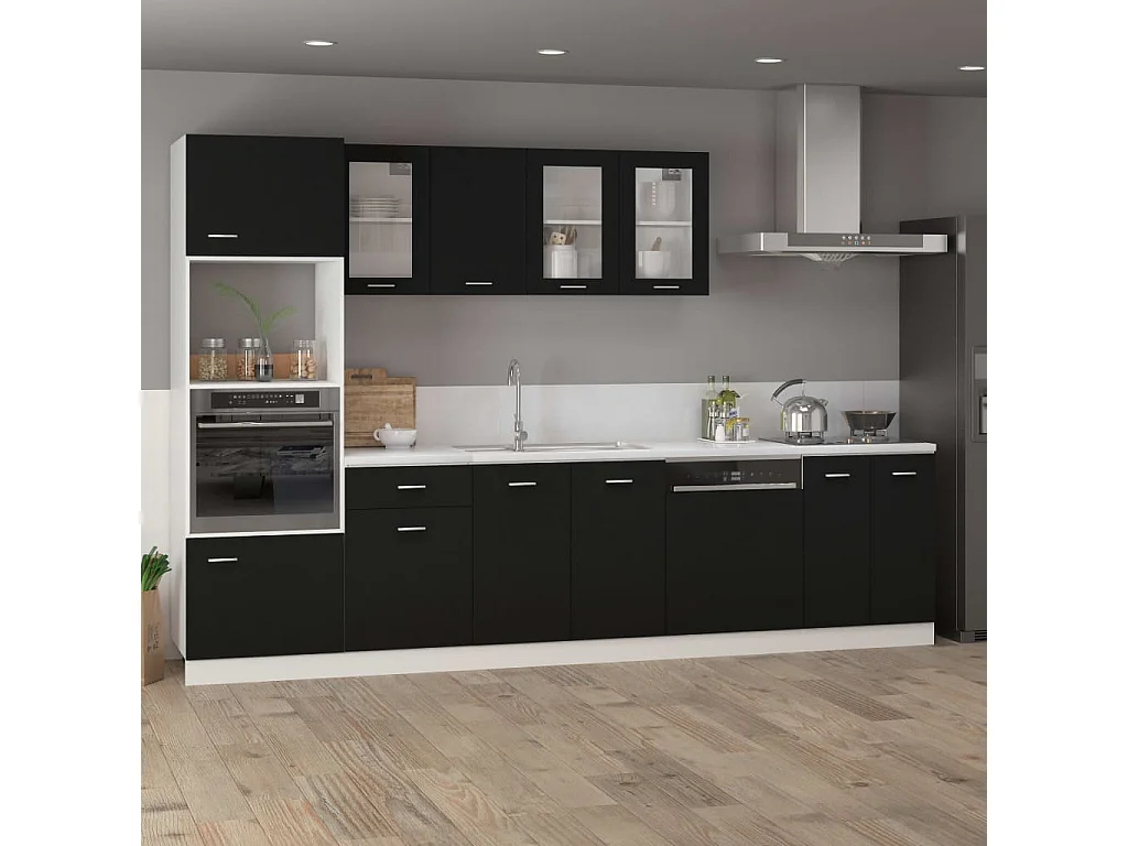 Armoire de plancher Noir 60x46x81,5 cm Bois d'ingénierie