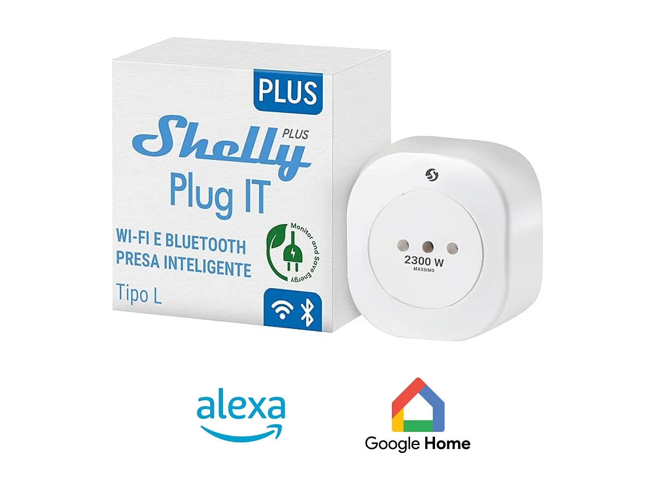 Shelly Plus Plug IT Smart Wifi Socket White