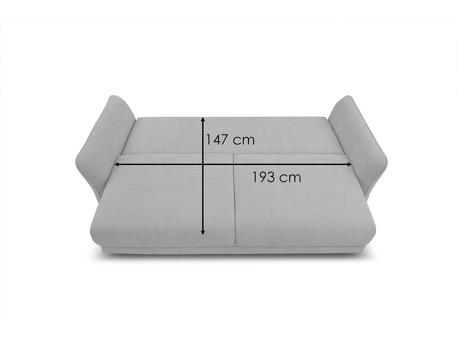 LOREM Sofa 3-Sitzer mit Schlaffunktion, dunkelorange