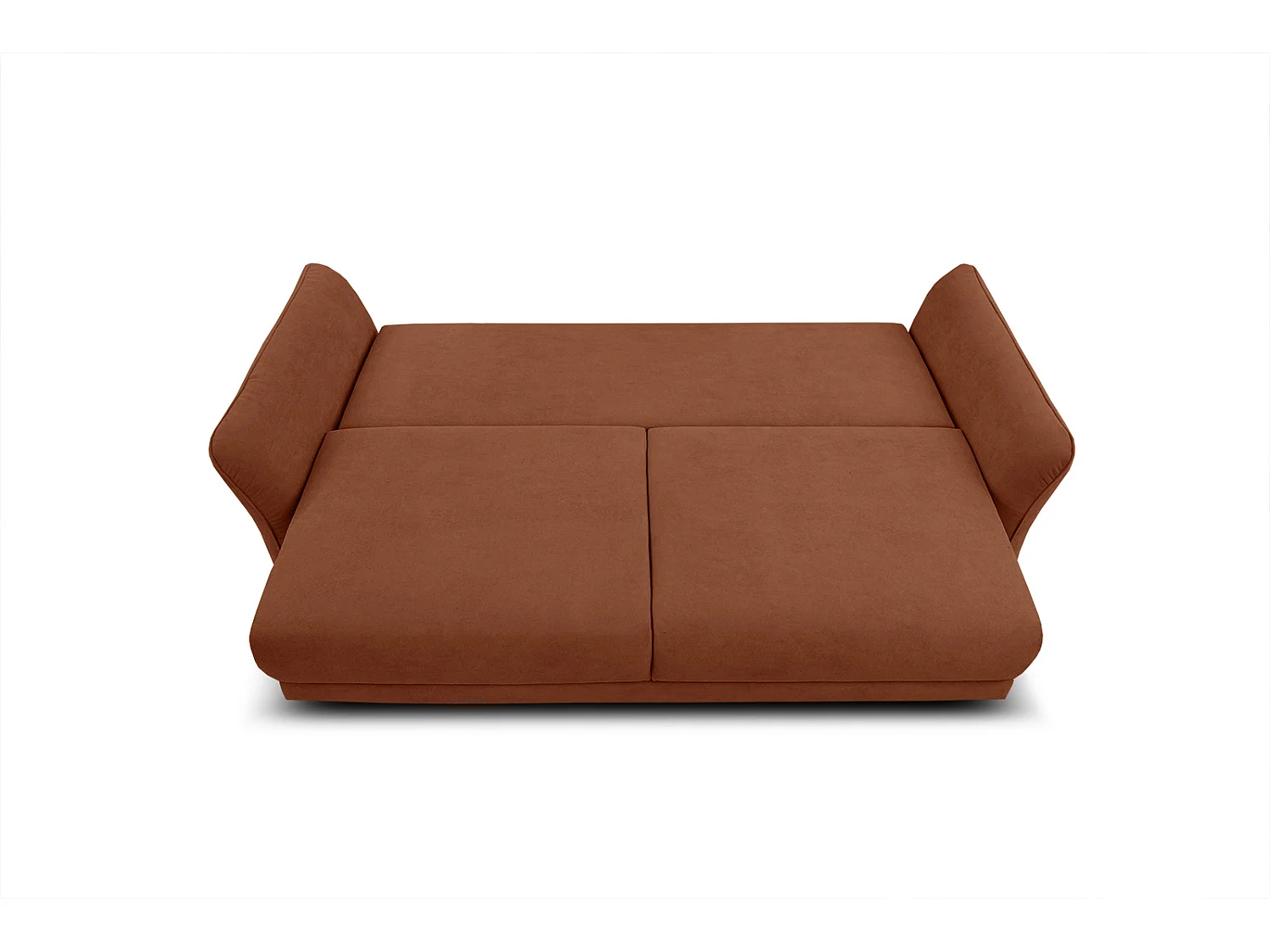 LOREM Sofa 3-Sitzer mit Schlaffunktion, dunkelorange