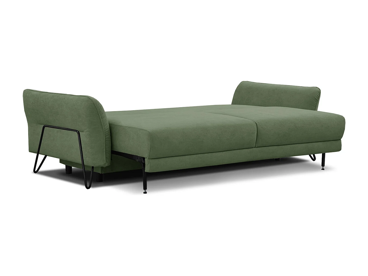 LOREM Sofa 3-Sitzer mit Schlaffunktion, grün
