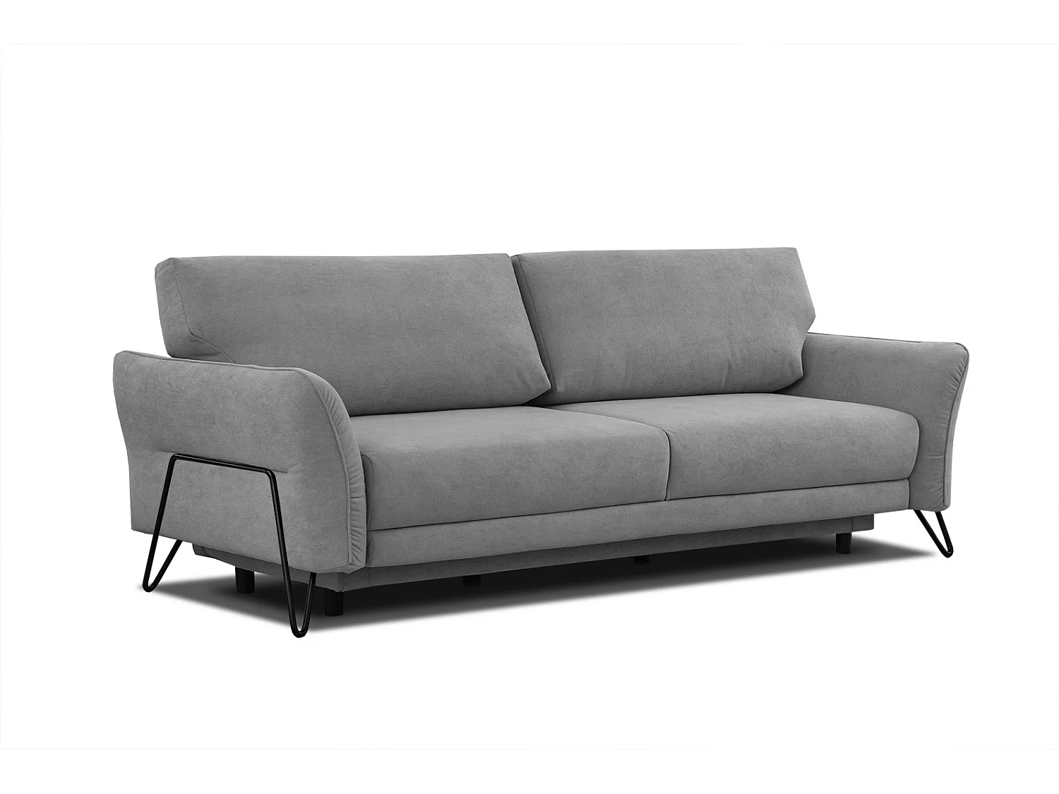 LOREM Sofa 3-Sitzer mit Schlaffunktion, grau