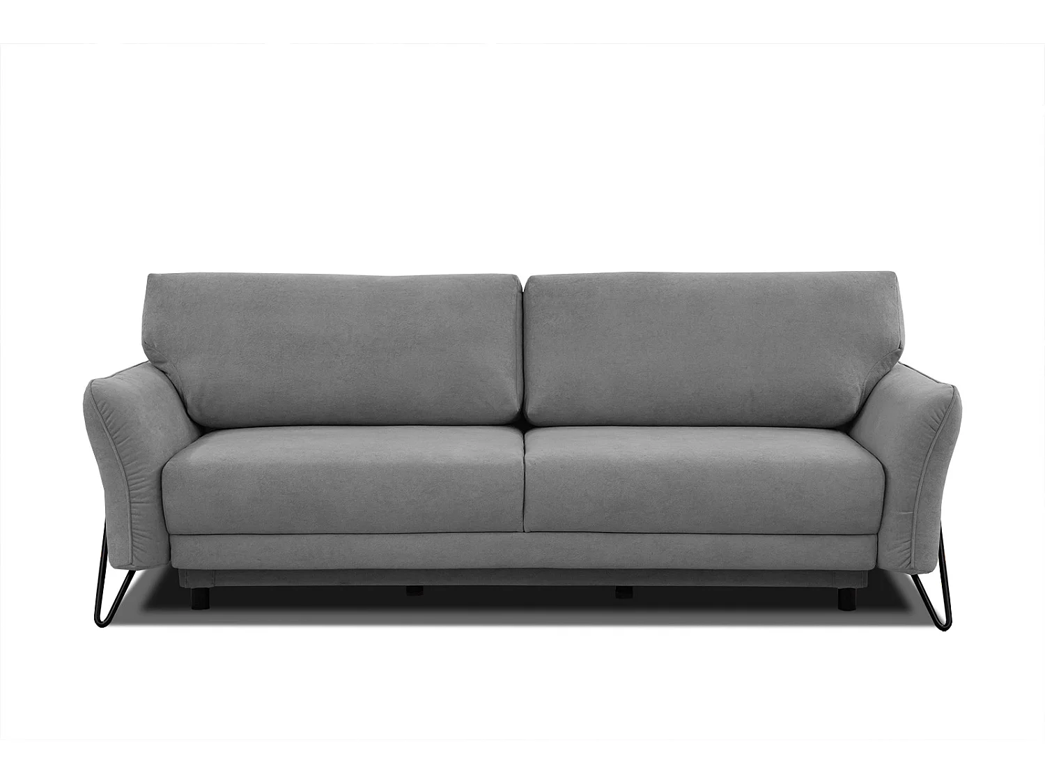 LOREM Sofa 3-Sitzer mit Schlaffunktion, grau