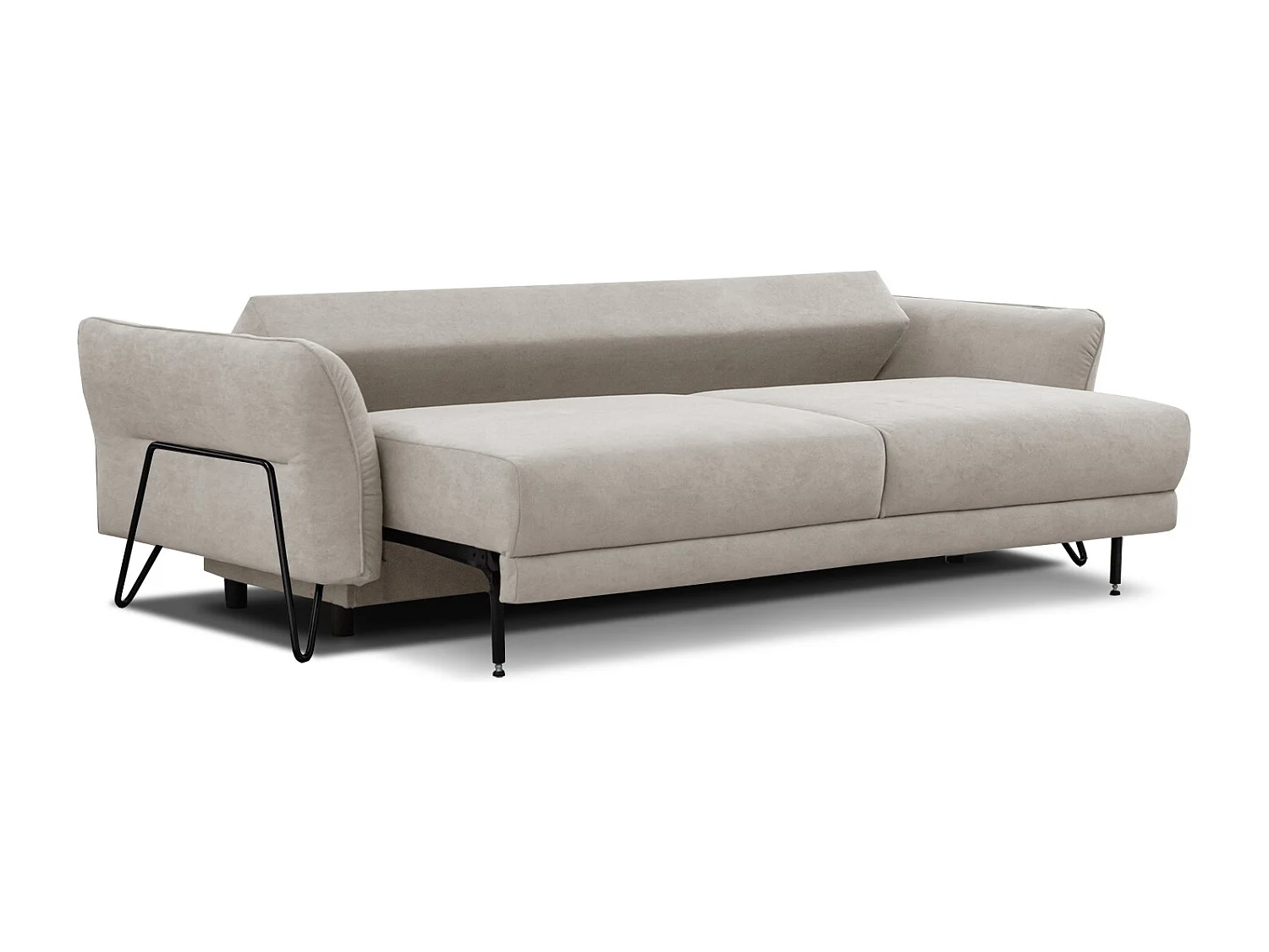 LOREM Sofa 3-Sitzer mit Schlaffunktion, beige