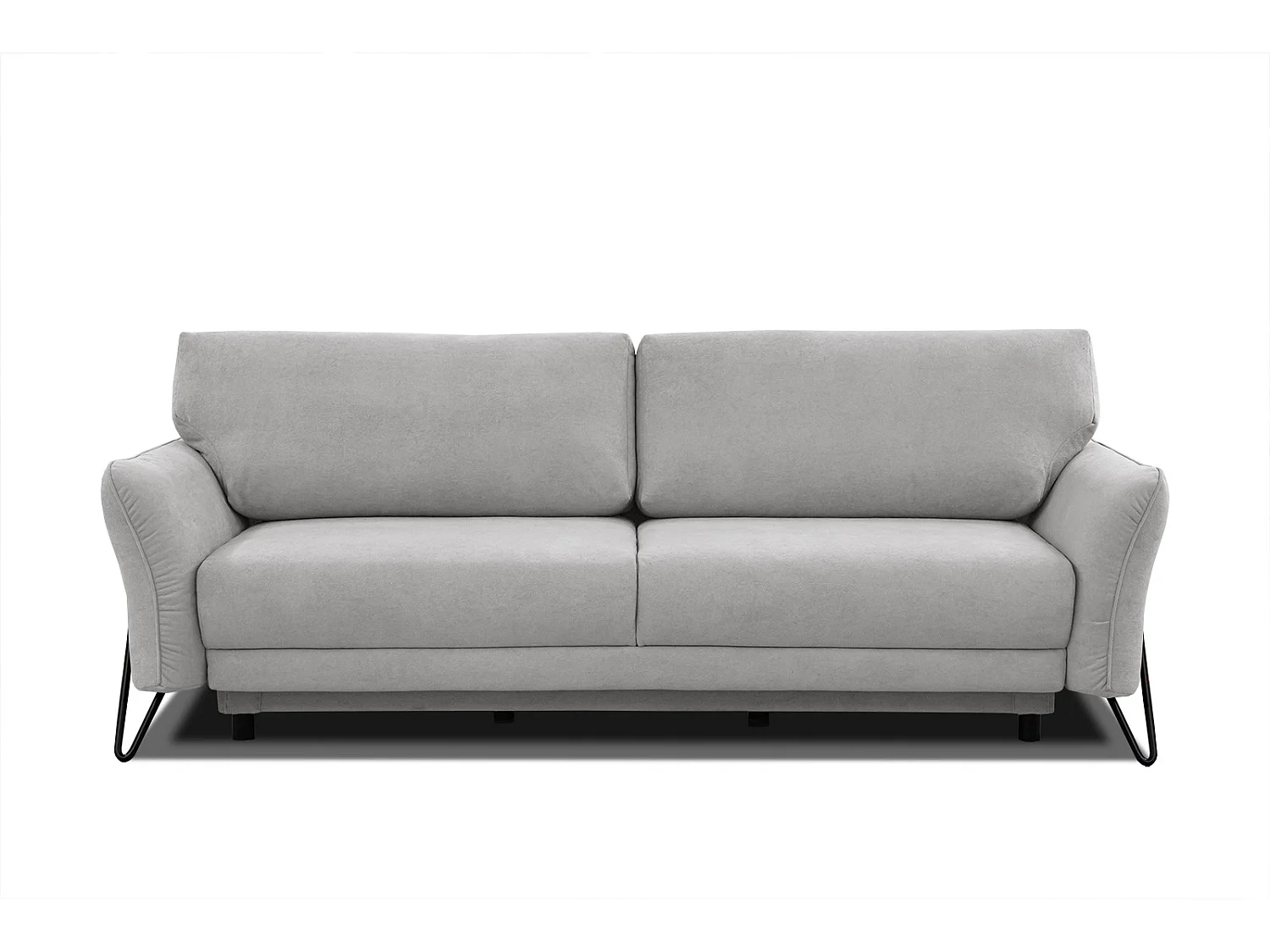 LOREM Sofa 3-Sitzer mit Schlaffunktion, hellgrau