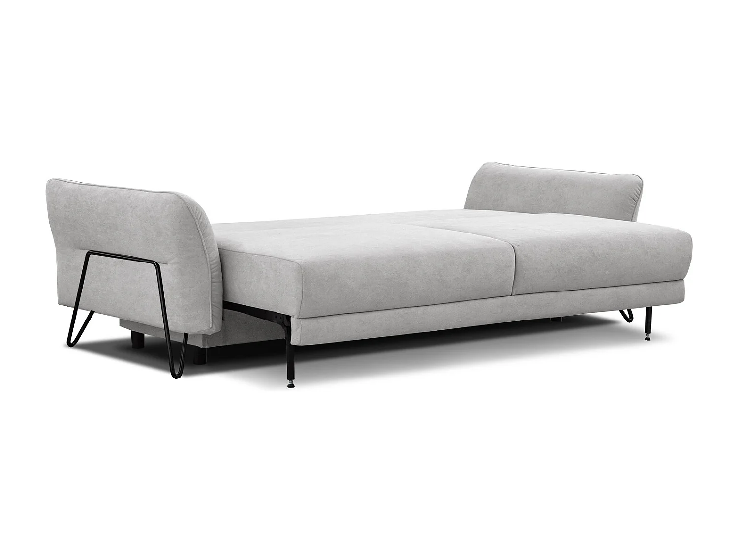 LOREM Sofa 3-Sitzer mit Schlaffunktion, hellgrau
