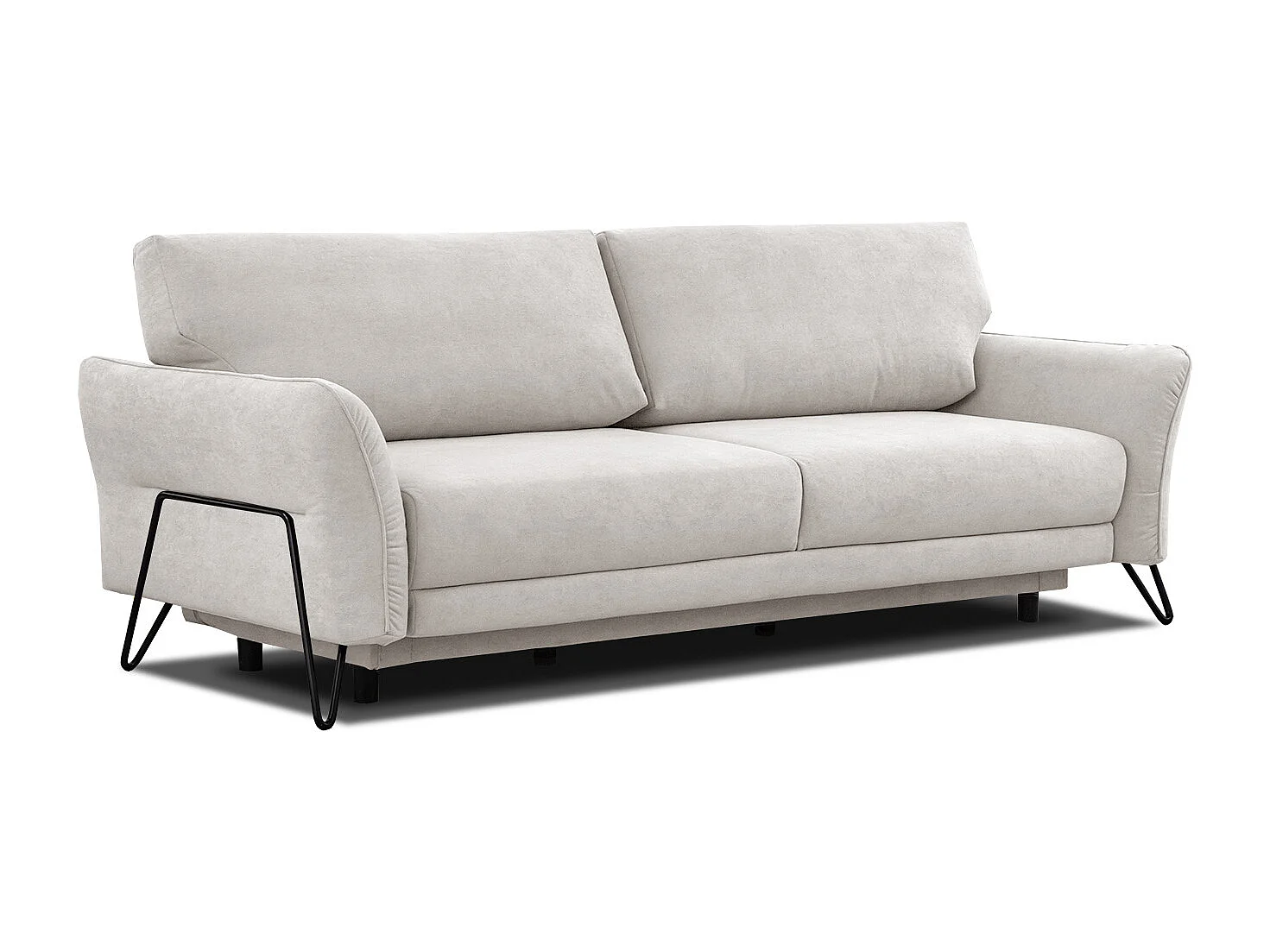 LOREM Sofa 3-Sitzer mit Schlaffunktion, ecru