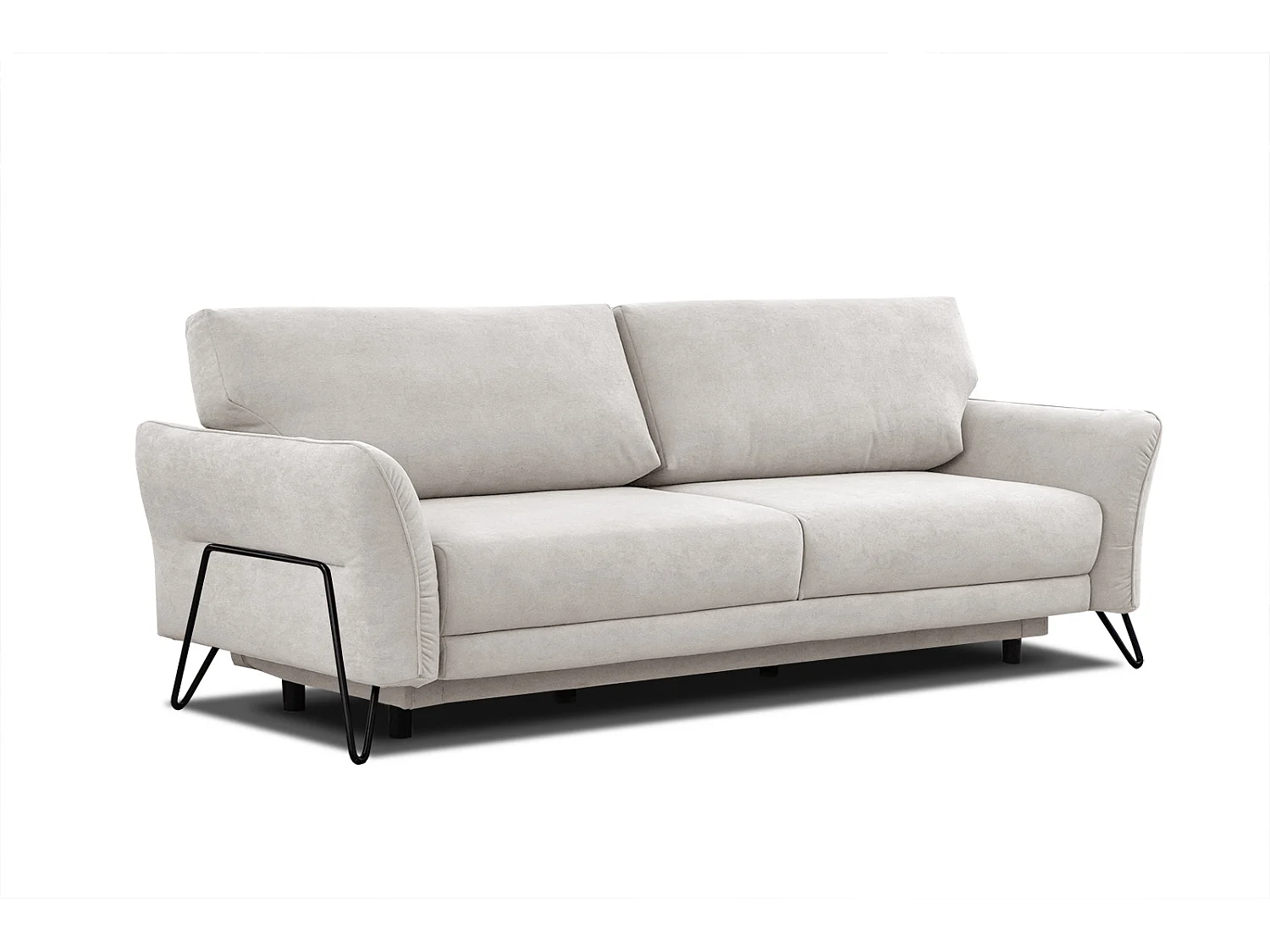 LOREM Sofa 3-Sitzer mit Schlaffunktion, ecru