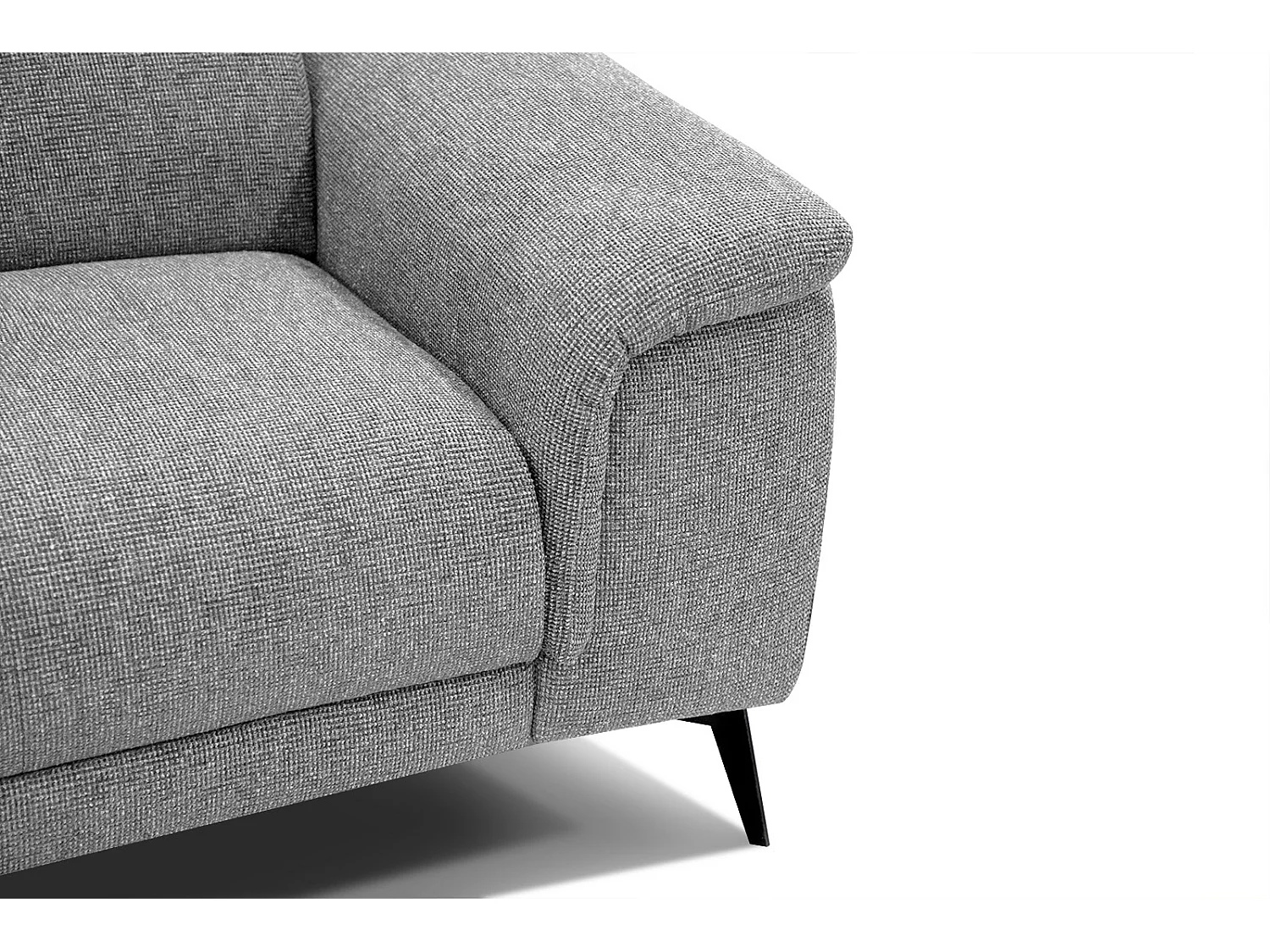 FIERO Sofa 2-Sitzer mit verstellbare Kopfstützen, silbergrau