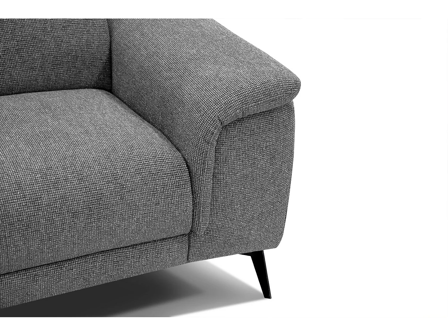 FIERO Sofa 2-Sitzer mit verstellbare Kopfstützen, grau