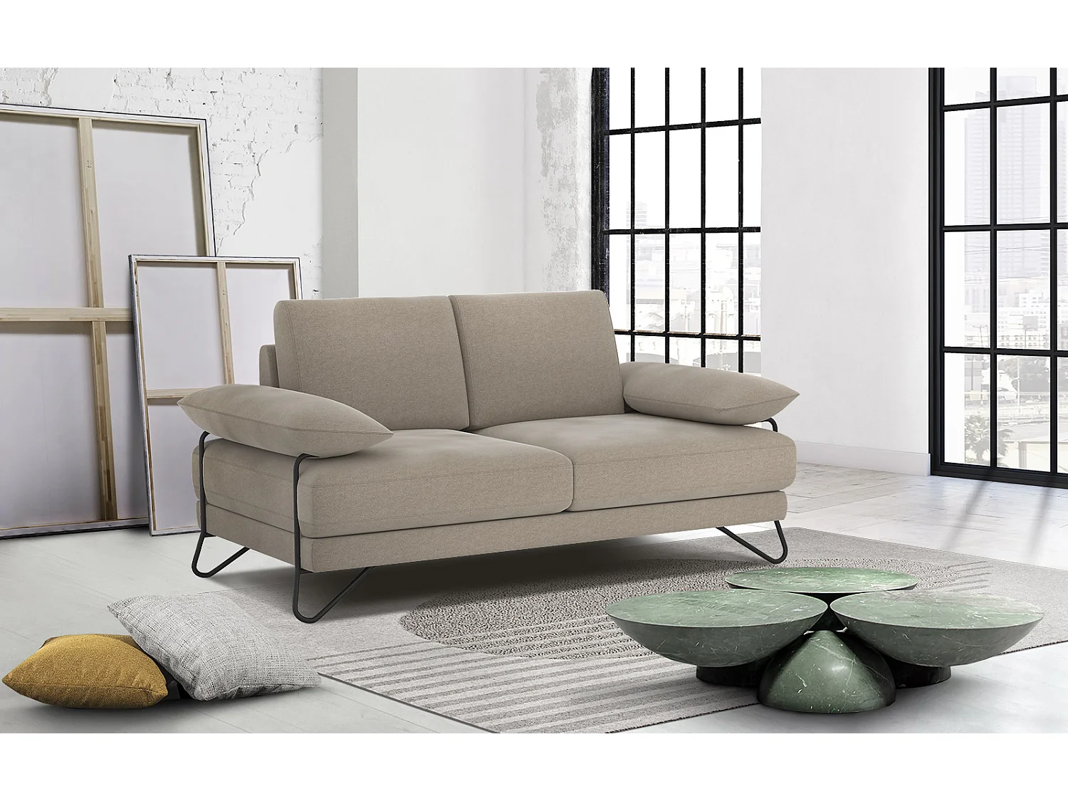 LORI Sofa 2-Sitzer, creme