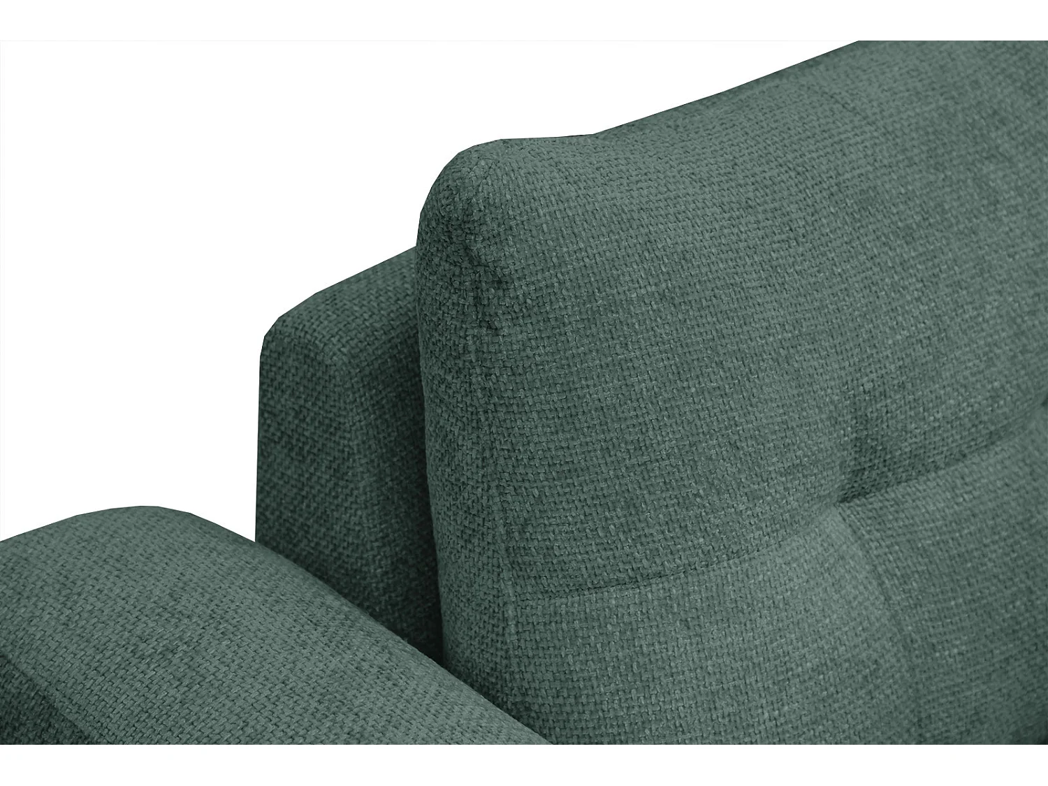 Canapé droit 2 places tissu vert émeraude - SALVINI
