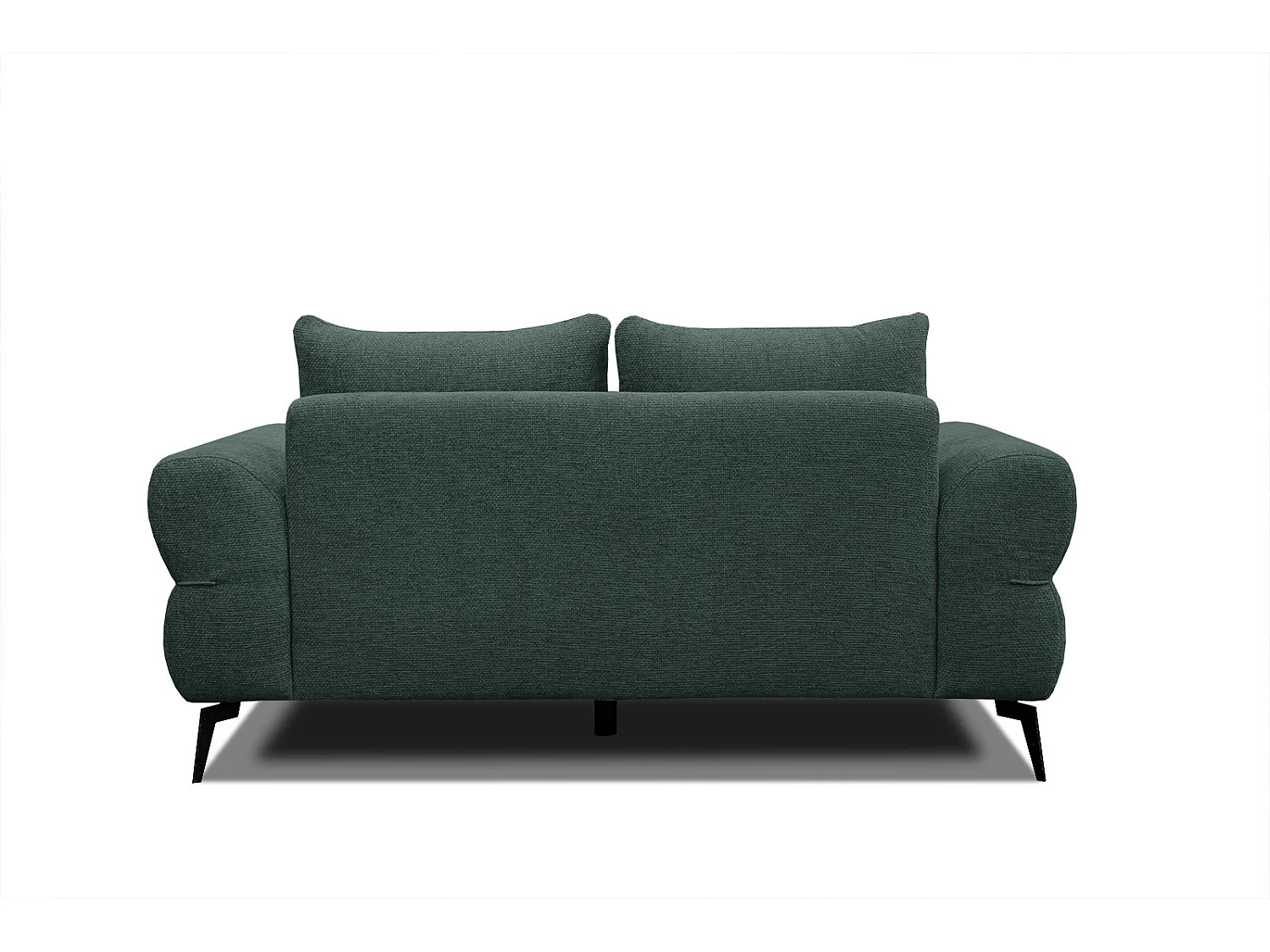 Canapé droit 2 places tissu vert émeraude - SALVINI