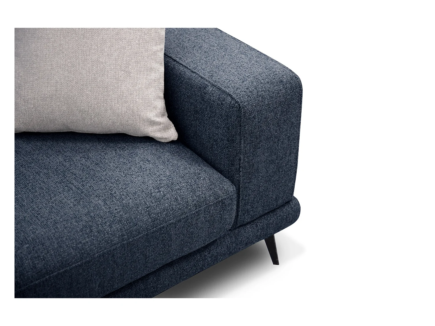 MEDIOLANE Ecksofa 5-Sitzer links, marineblau