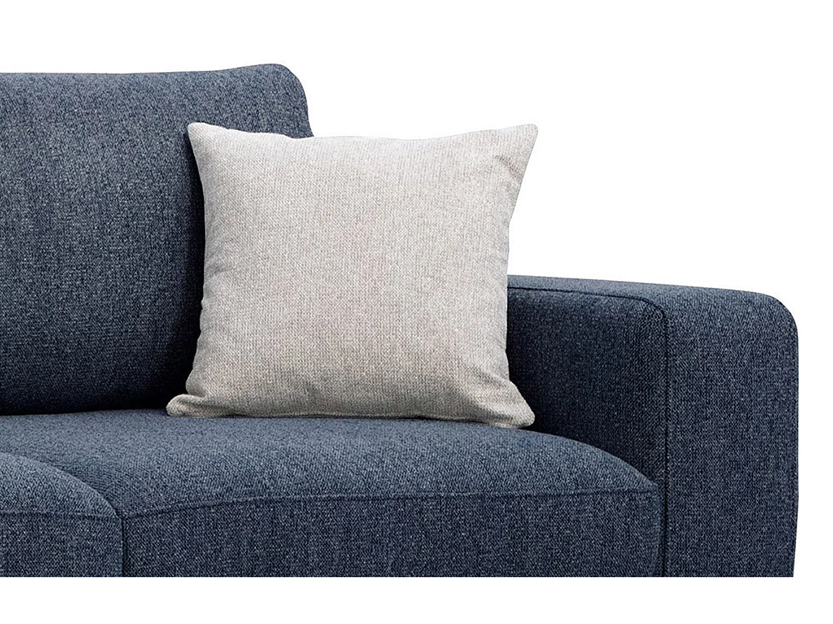 Canapé d'angle 5 places tissu bleu marine - MEDIOLANE