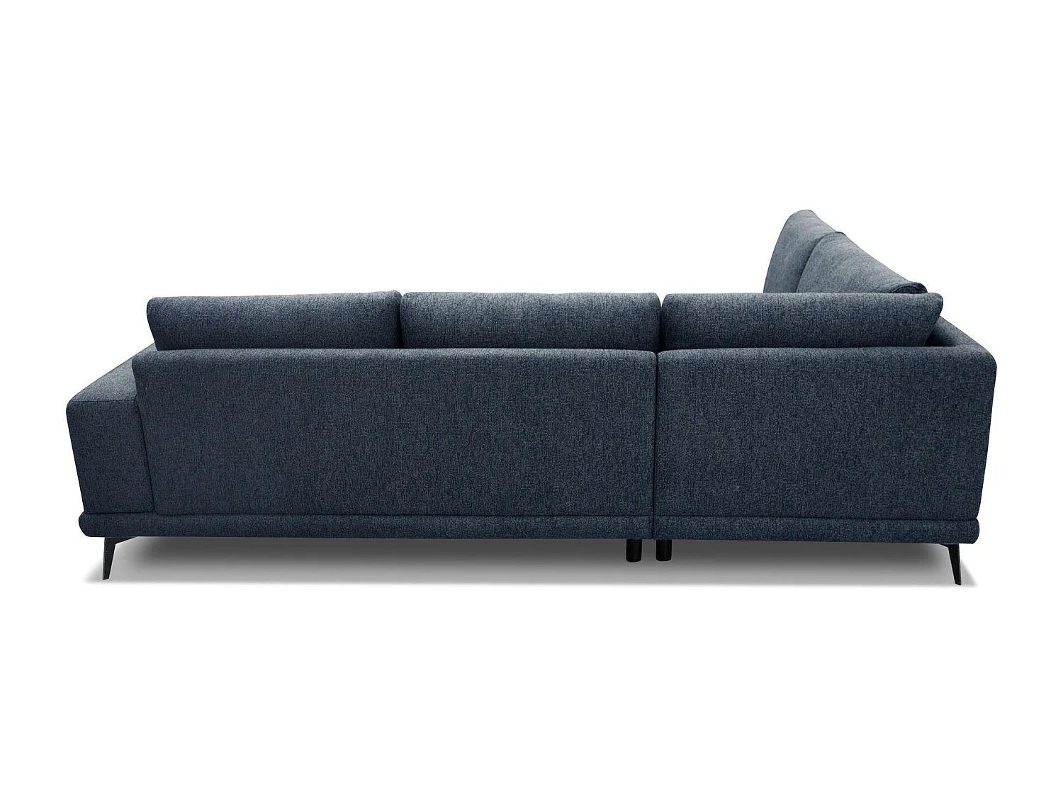 Canapé d'angle 5 places tissu bleu marine - MEDIOLANE