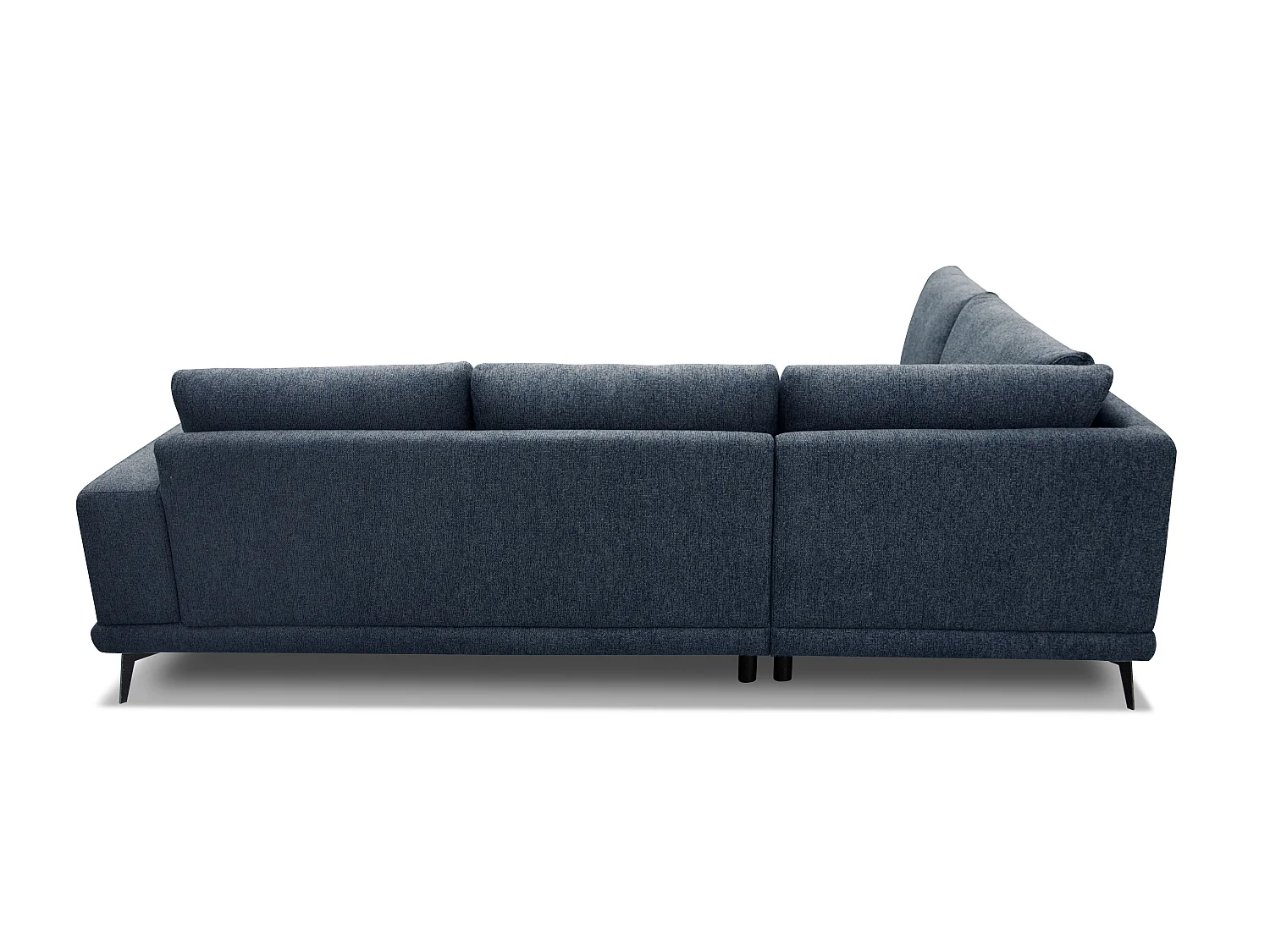 Canapé d'angle 5 places en tissu bleu nuit MEDIOLANE