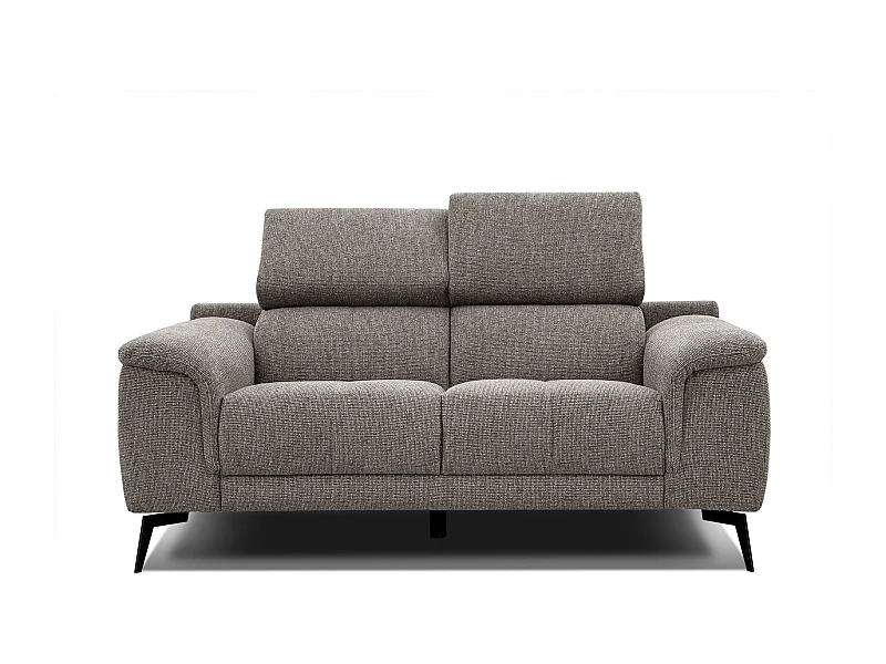 FIERO Sofa 2-Sitzer mit verstellbare Kopfstützen, taupe