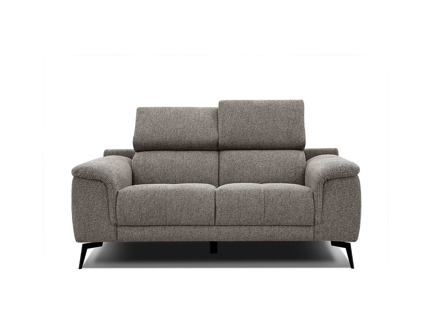 FIERO Sofa 2-Sitzer mit verstellbare Kopfstützen, taupe