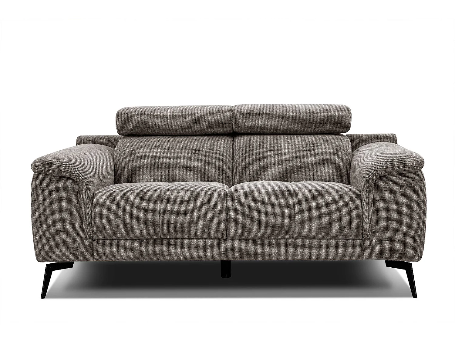 FIERO Sofa 2-Sitzer mit verstellbare Kopfstützen, taupe