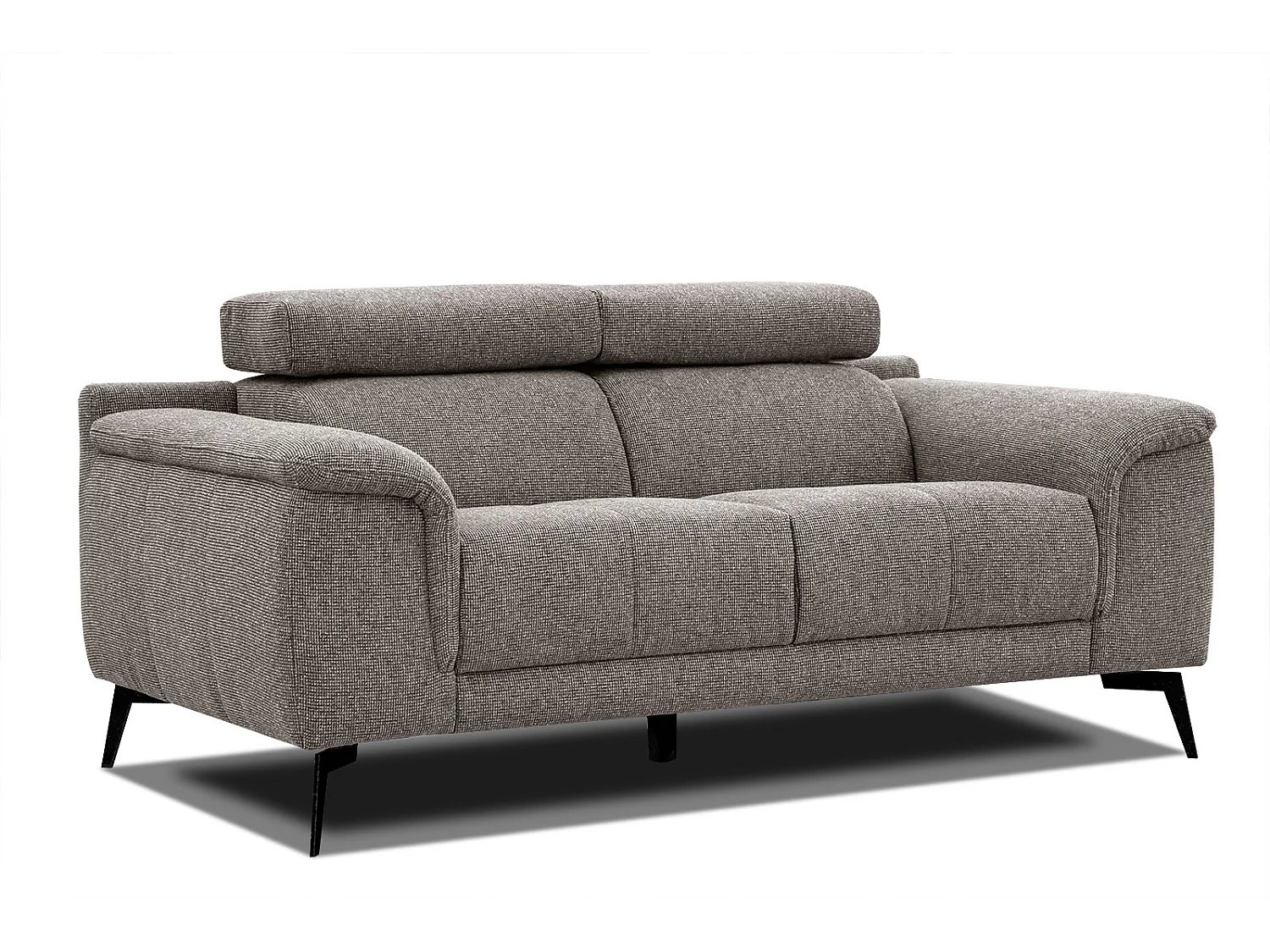 FIERO Sofa 2-Sitzer mit verstellbare Kopfstützen, taupe