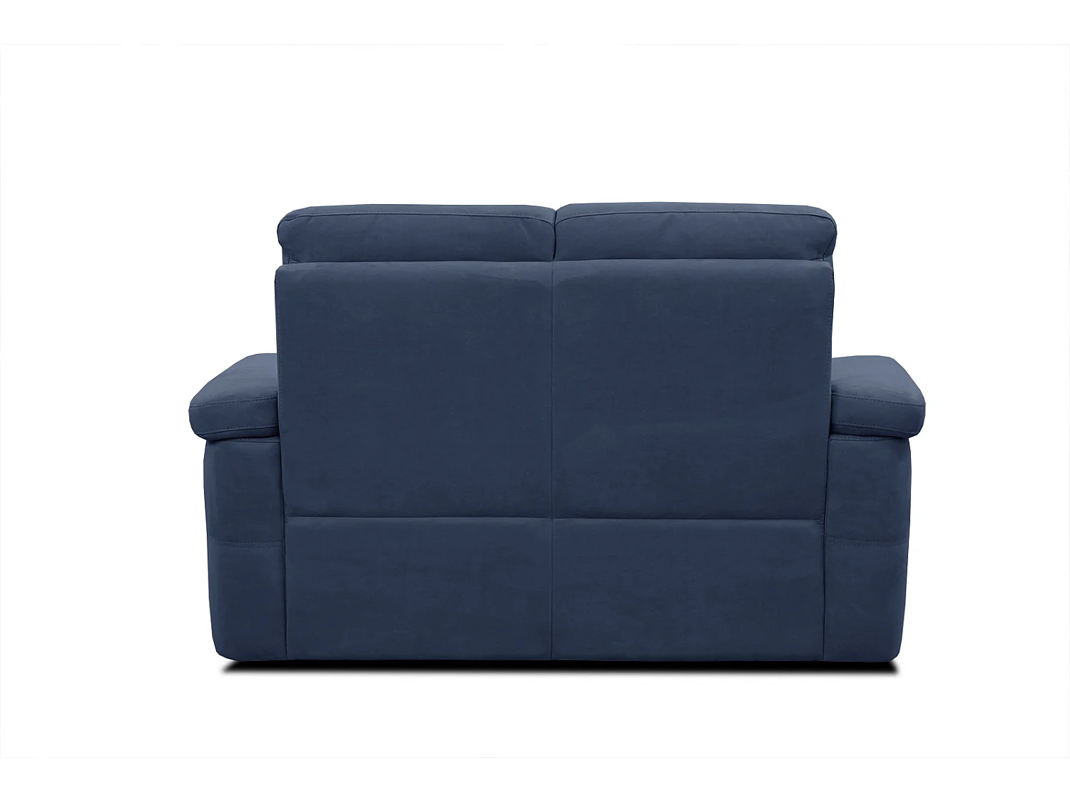 Canapé droit 2 places tissu bleu - JONES